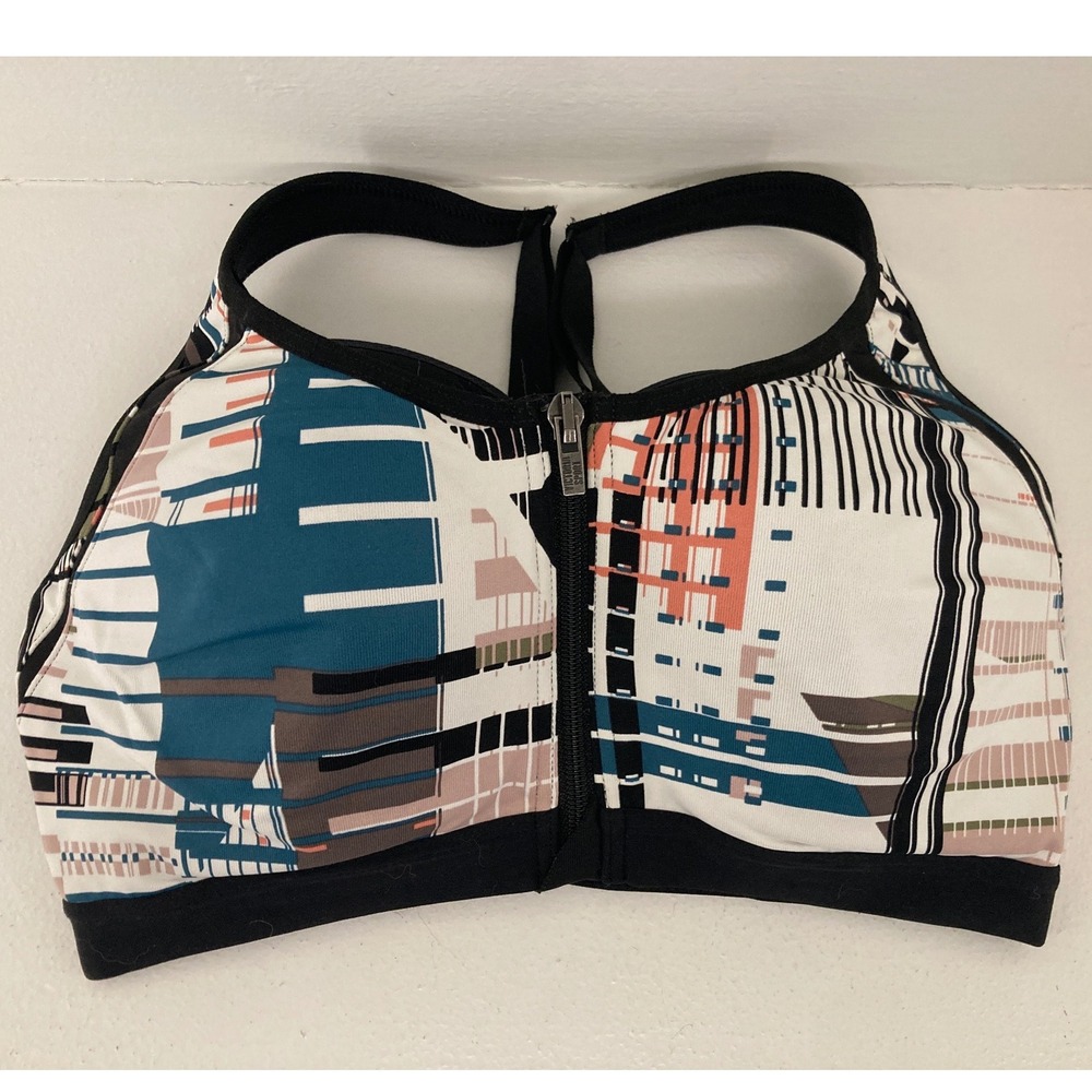 Victoria's Secret 32DD Knockout Sports Bra Colorblock Contemporary Futuristic